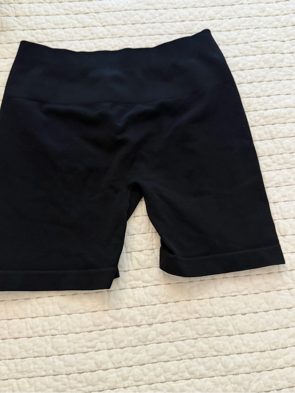 High-Rise Black Stretch Bike Shorts for Women